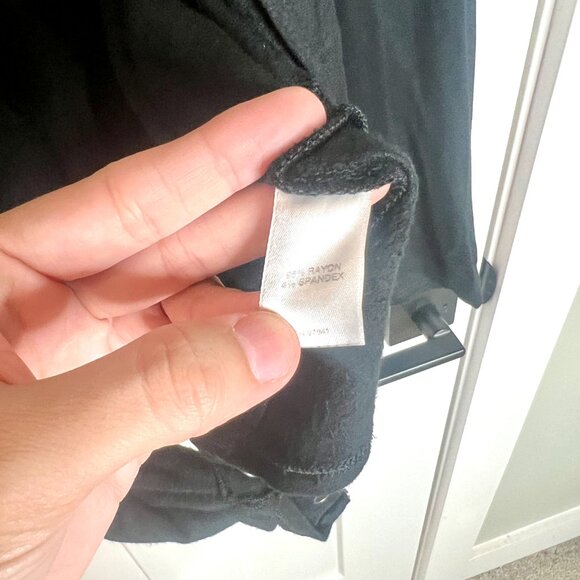 J. Jill PureJill Black Crossover Snap Front Fleece-Lined Long Sleeve Cardigan 2X - Picture 4 of 5